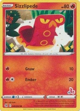 Carta Sizzlipede (14/60) do set Battle Academy Box Set 2022 - Cinderace Deck — Pokémon TCG | Bynx
