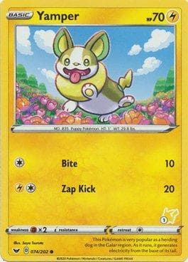 Carta Yamper (01/60) do set Battle Academy Box Set 2022 - Pikachu Deck — Pokémon TCG | Bynx