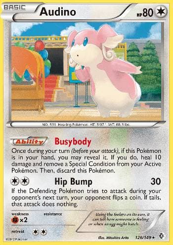 Carta Audino (126/149) do set Fronteiras Cruzadas — Pokémon TCG | Bynx