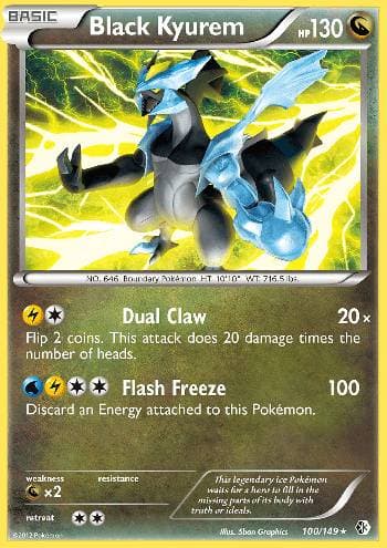 Carta Black Kyurem (100/149) do set Fronteiras Cruzadas — Pokémon TCG | Bynx