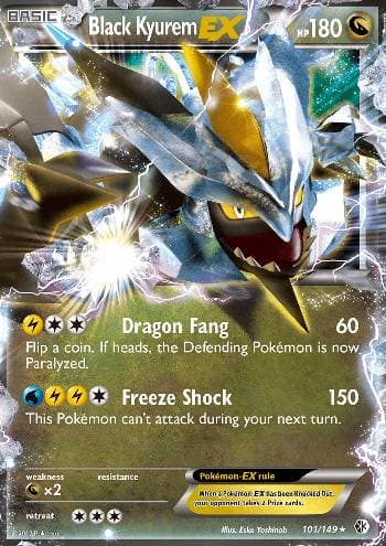 Carta Black Kyurem-EX (101/149) do set Fronteiras Cruzadas — Pokémon TCG | Bynx