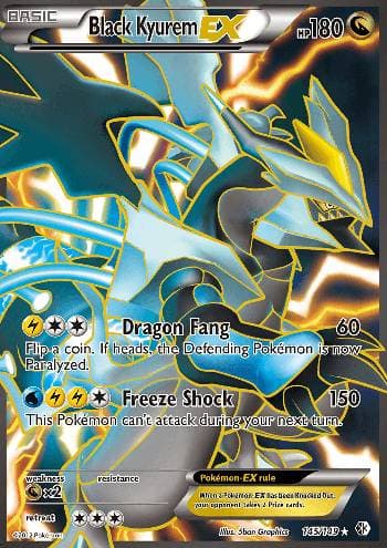 Carta Black Kyurem-EX (145/149) do set Fronteiras Cruzadas — Pokémon TCG | Bynx