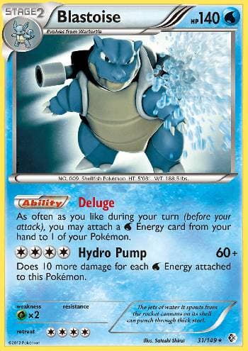 Carta Blastoise (31/149) do set Fronteiras Cruzadas — Pokémon TCG | Bynx