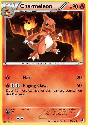 Carta Charmeleon (19/149) do set Fronteiras Cruzadas — Pokémon TCG | Bynx