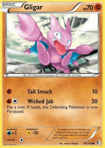 Carta Gligar (80/149) do set Fronteiras Cruzadas — Pokémon TCG | Bynx
