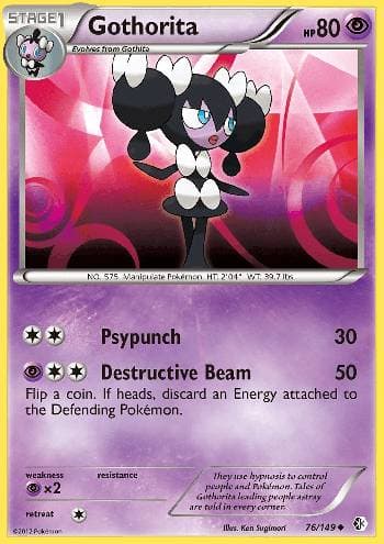 Carta Gothorita (76/149) do set Fronteiras Cruzadas — Pokémon TCG | Bynx