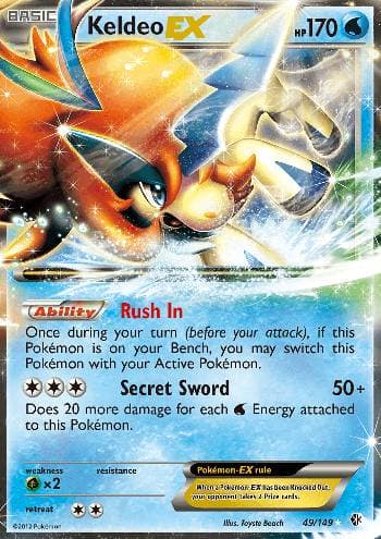Carta Keldeo-EX (49/149) do set Fronteiras Cruzadas — Pokémon TCG | Bynx