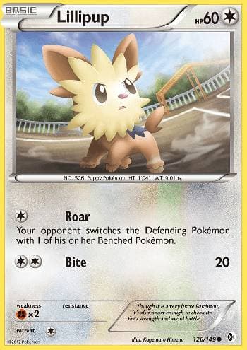 Carta Lillipup (120/149) do set Fronteiras Cruzadas — Pokémon TCG | Bynx