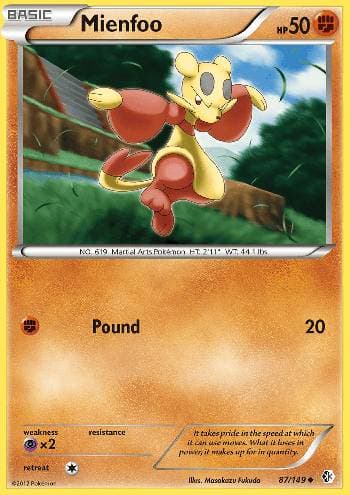Carta Mienfoo (87/149) do set Fronteiras Cruzadas — Pokémon TCG | Bynx