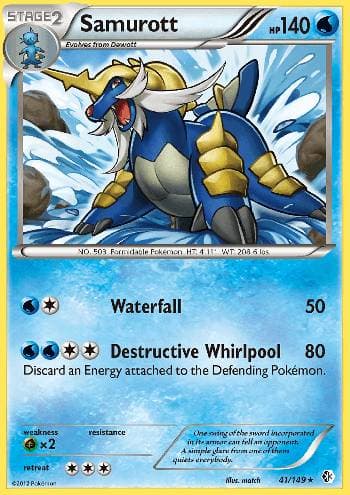 Carta Samurott (41/149) do set Fronteiras Cruzadas — Pokémon TCG | Bynx