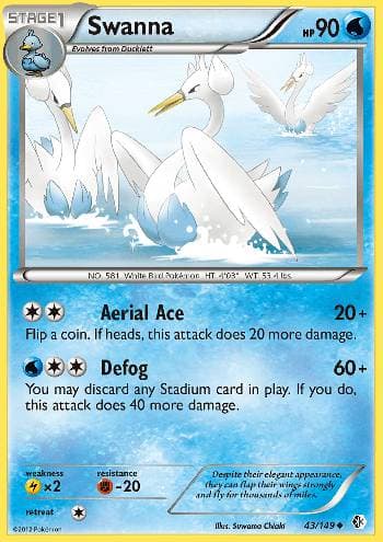 Carta Swanna (43/149) do set Fronteiras Cruzadas — Pokémon TCG | Bynx