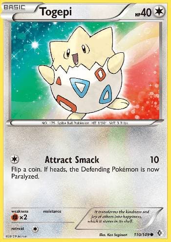 Carta Togepi (110/149) do set Fronteiras Cruzadas — Pokémon TCG | Bynx