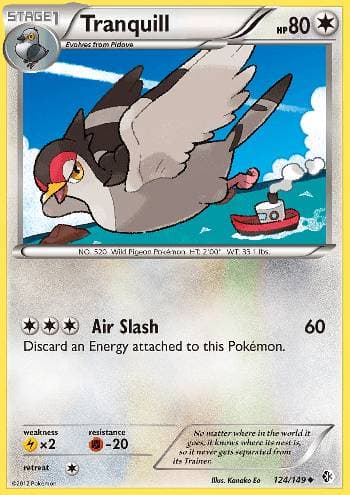 Carta Tranquill (124/149) do set Fronteiras Cruzadas — Pokémon TCG | Bynx