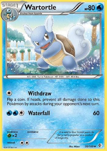 Carta Wartortle (30/149) do set Fronteiras Cruzadas — Pokémon TCG | Bynx