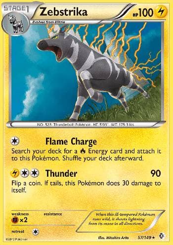 Carta Zebstrika (57/149) do set Fronteiras Cruzadas — Pokémon TCG | Bynx