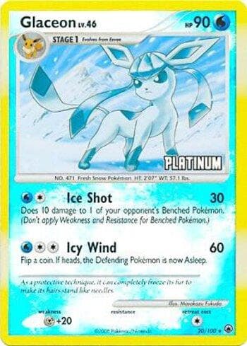 Carta Glaceon (20/012) do set Liga BR — BKC09 — Pokémon TCG | Bynx