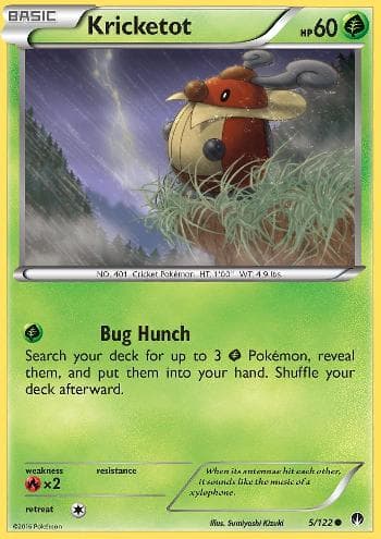 Carta Kricketot (5/122) do set Turbo Colisão — Pokémon TCG | Bynx