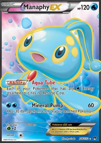 Carta Manaphy-EX (116/122) do set Turbo Colisão — Pokémon TCG | Bynx