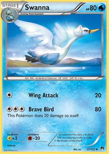 Carta Swanna (37/122) do set Turbo Colisão — Pokémon TCG | Bynx