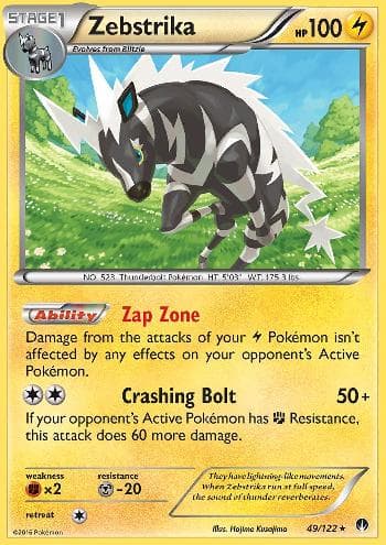 Carta Zebstrika (49/122) do set Turbo Colisão — Pokémon TCG | Bynx