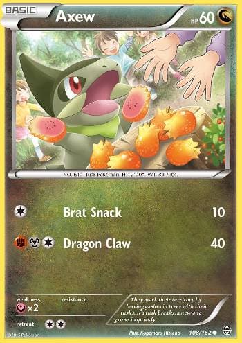 Carta Axew (108/162) do set Turbo Revolução — Pokémon TCG | Bynx