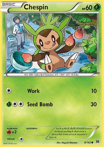 Carta Chespin (8/162) do set Turbo Revolução — Pokémon TCG | Bynx
