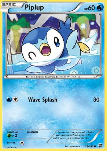 Carta Piplup (36/162) do set Turbo Revolução — Pokémon TCG | Bynx