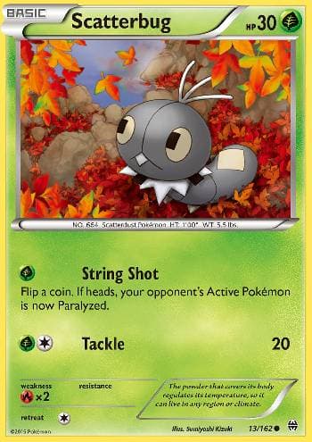 Carta Scatterbug (13/162) do set Turbo Revolução — Pokémon TCG | Bynx