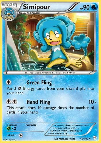 Carta Simipour (42/162) do set Turbo Revolução — Pokémon TCG | Bynx
