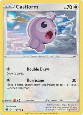 Carta Castform (116/172) do set Astros Cintilantes — Pokémon TCG | Bynx
