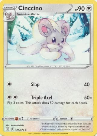 Carta Cinccino (125/172) do set Astros Cintilantes — Pokémon TCG | Bynx