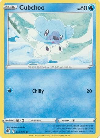 Carta Cubchoo (42/172) do set Astros Cintilantes — Pokémon TCG | Bynx
