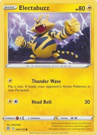 Carta Electabuzz (46/172) do set Astros Cintilantes — Pokémon TCG | Bynx