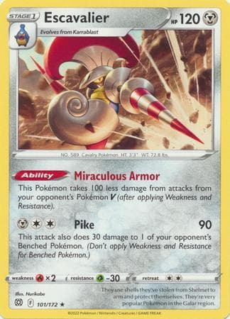 Carta Escavalier (101/172) do set Astros Cintilantes — Pokémon TCG | Bynx