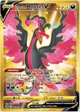 Carta Galarian Moltres-V (183/172) do set Astros Cintilantes — Pokémon TCG | Bynx