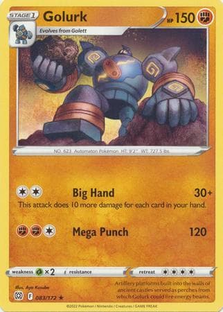 Carta Golurk (83/172) do set Astros Cintilantes — Pokémon TCG | Bynx