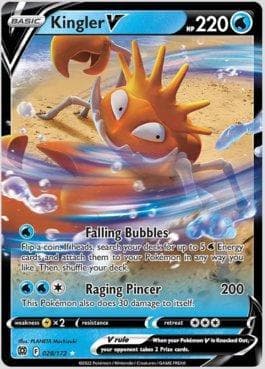 Carta Kingler-V (28/172) do set Astros Cintilantes — Pokémon TCG | Bynx