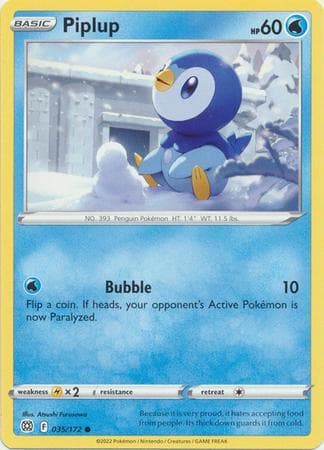 Carta Piplup (35/172) do set Astros Cintilantes — Pokémon TCG | Bynx