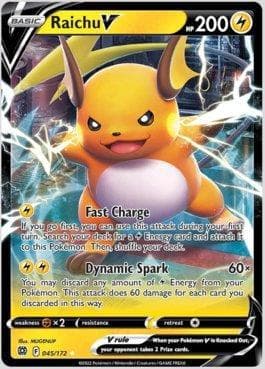 Carta Raichu-V (45/172) do set Astros Cintilantes — Pokémon TCG | Bynx