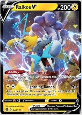 Carta Raikou-V (48/172) do set Astros Cintilantes — Pokémon TCG | Bynx