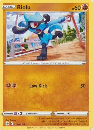 Carta Riolu (78/172) do set Astros Cintilantes — Pokémon TCG | Bynx