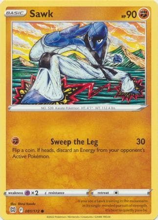 Carta Sawk (81/172) do set Astros Cintilantes — Pokémon TCG | Bynx