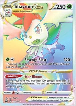 Carta Shaymin-VSTAR (173/172) do set Astros Cintilantes — Pokémon TCG | Bynx