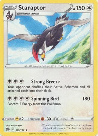 Carta Staraptor (119/172) do set Astros Cintilantes — Pokémon TCG | Bynx