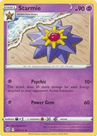 Carta Starmie (55/172) do set Astros Cintilantes — Pokémon TCG | Bynx
