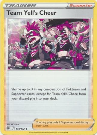 Carta Team Yell's Cheer (149/172) do set Astros Cintilantes — Pokémon TCG | Bynx