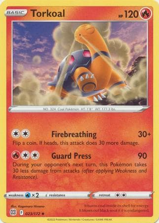 Carta Torkoal (23/172) do set Astros Cintilantes — Pokémon TCG | Bynx