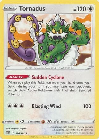Carta Tornadus (126/172) do set Astros Cintilantes — Pokémon TCG | Bynx