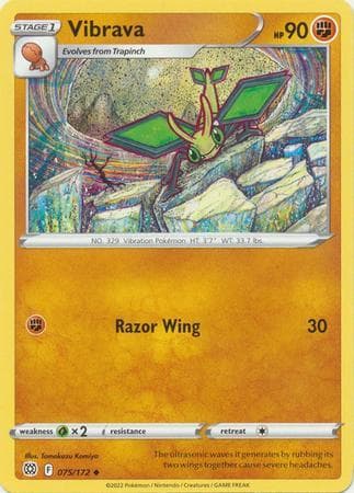 Carta Vibrava (75/172) do set Astros Cintilantes — Pokémon TCG | Bynx