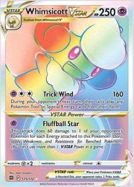 Carta Whimsicott-VSTAR (175/172) do set Astros Cintilantes — Pokémon TCG | Bynx